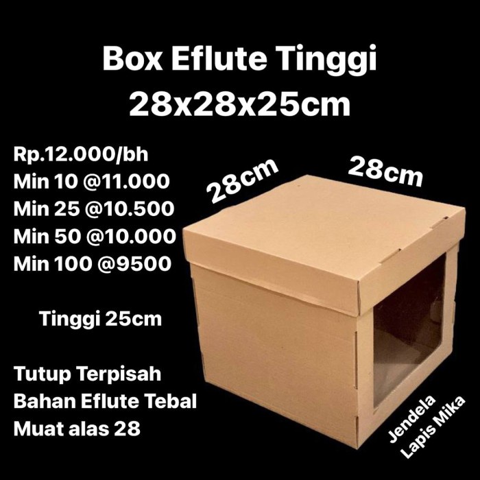 

SOUVEN- Box Eflute Tinggi 28x28x25cm