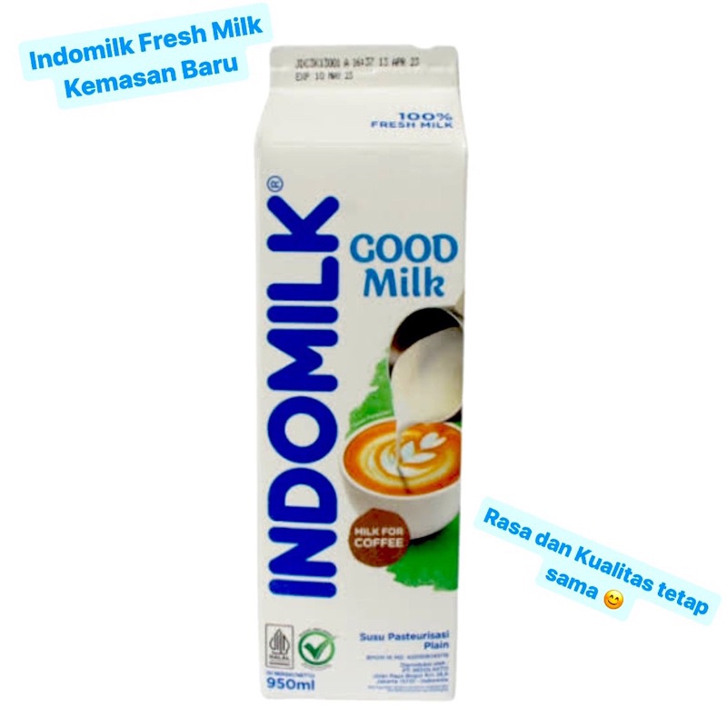 

INDOMILK FRESH MILK PLAIN 950ML INDOMILK SUSU SEGAR 950ML - GOJEK/GRAB