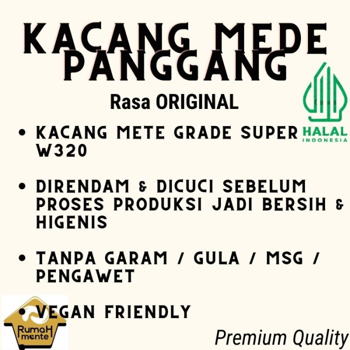 

JH8 KACANG METE MEDE OVEN PANGGANG VARIAN ORIGINAL 1KG
