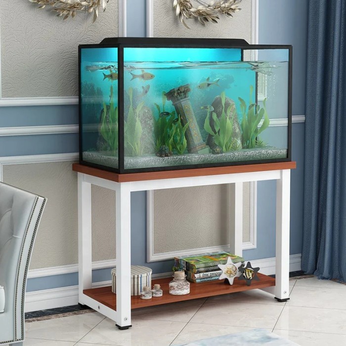Rak Aquarium Besi Kayu Minimalis