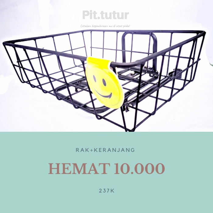 Terlaris KERANJANG SEPEDA FRONT RACK PANNIER FEDERAL