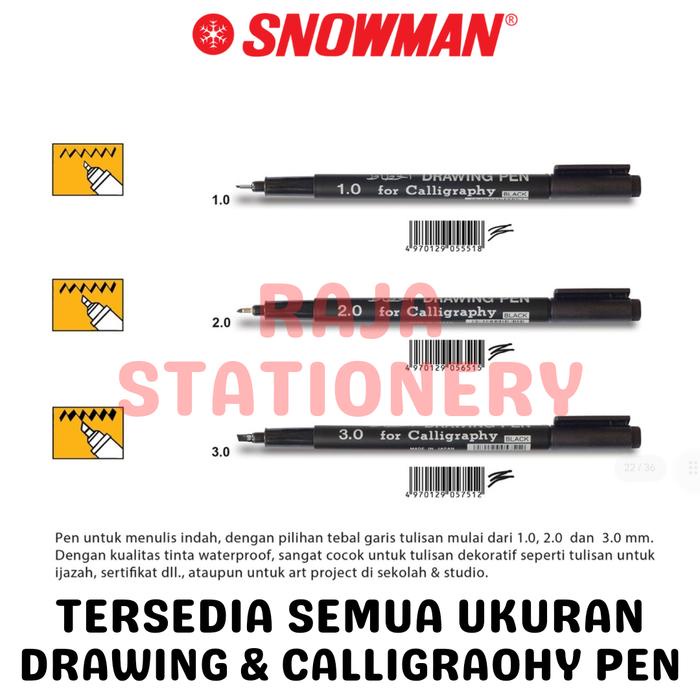 

SNOWMAN DRAWING PEN PIGMENT INK 0.05 0.1 0.2 0.3 0.4 0.5 0.6 0.7 0.8 1.0 2.0 3.0 FT-700 PULPEN PENA