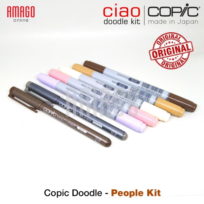 

COPIC DOODLE PACK - PEOPLE KIT - 2 PENS AND 5 MARKERS - CCM/DKP
