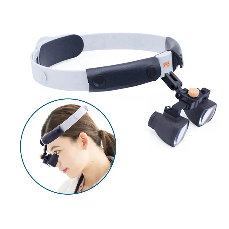 BTM 420mm Dental Oblate Loupe Binocular Magnifier Dental Lab Loupes 2.5X 3.5X