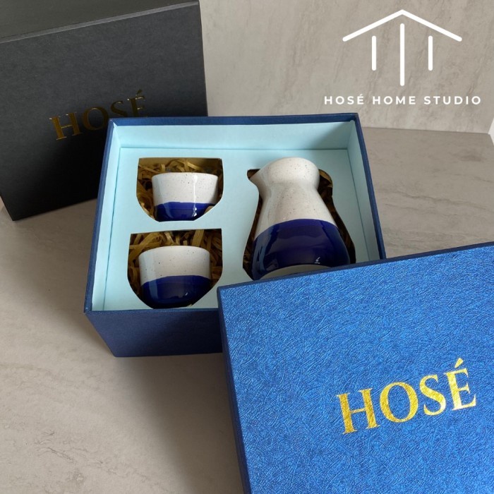 HOSE SET TEKO SERVER (L) + 2 SLOKI  KERAMIK GELAS CANGKIR KOPI