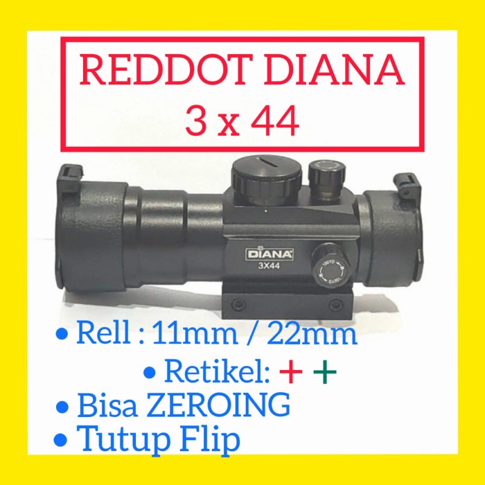 Terlaris Reddot Diana 3x44 ( Reddot Bushell, Reddot BSA, Reddot GSR, Hakko ) SALE
