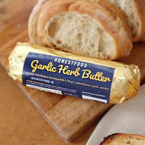 

Butter premium/Garlic Butter HONESTFOOD Halal/150gr/Mentega Bawang Putih, Olesan Roti, Bahan Masakan