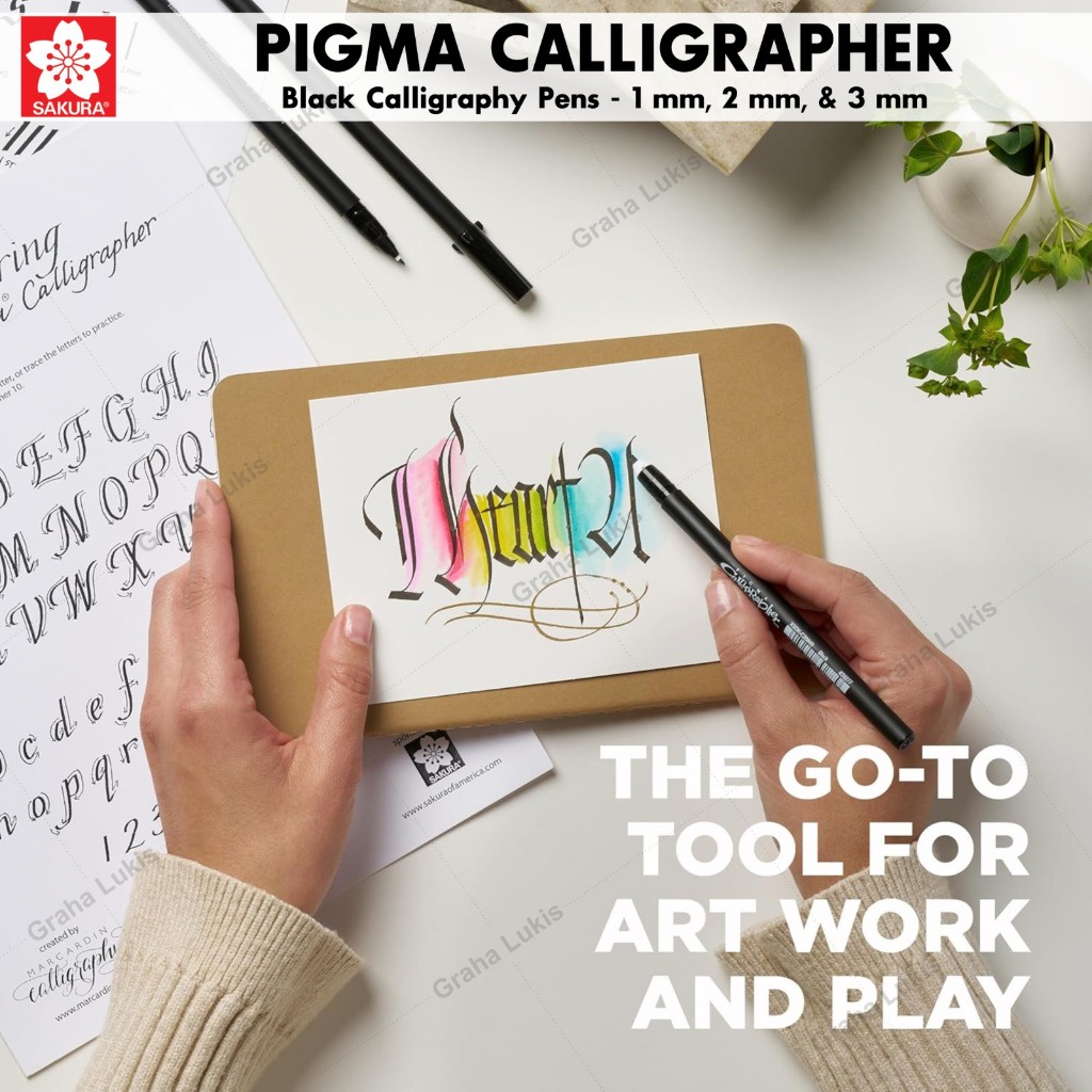 

Sakura Pigma Calligrapher Pen Tinta Pigma 5 Warna