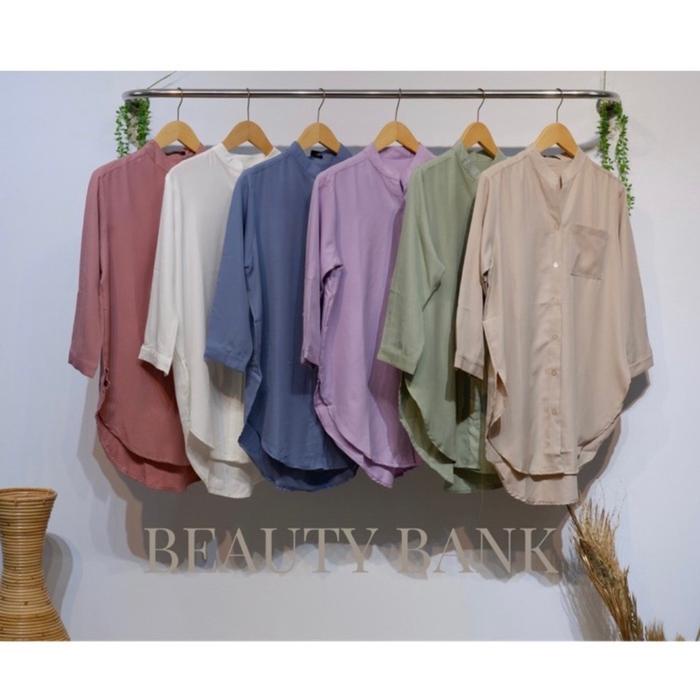 Miliki Segera Kemeja Tunik Polos Bahan Shakila Wanita Hkl1610
