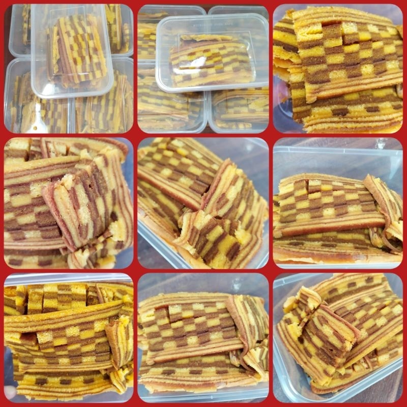 

HJ Gurih Legit Pinggiran Potongan Kue Lapis Legit Premium Butter Wijsman Enak