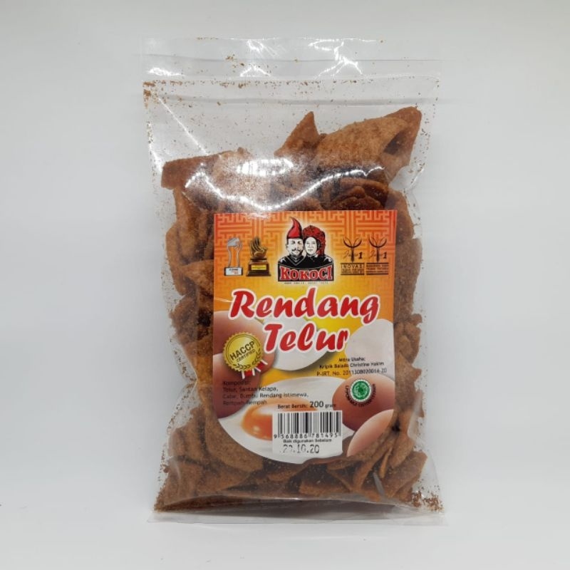 

rendang telur kokoci 200g asli payakumbuh