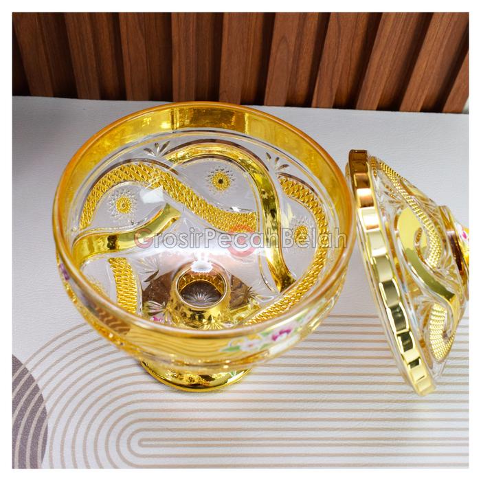 Toples Kue Makanan Permen Keramik Set Motif Bunga Fiorenza CT808SML