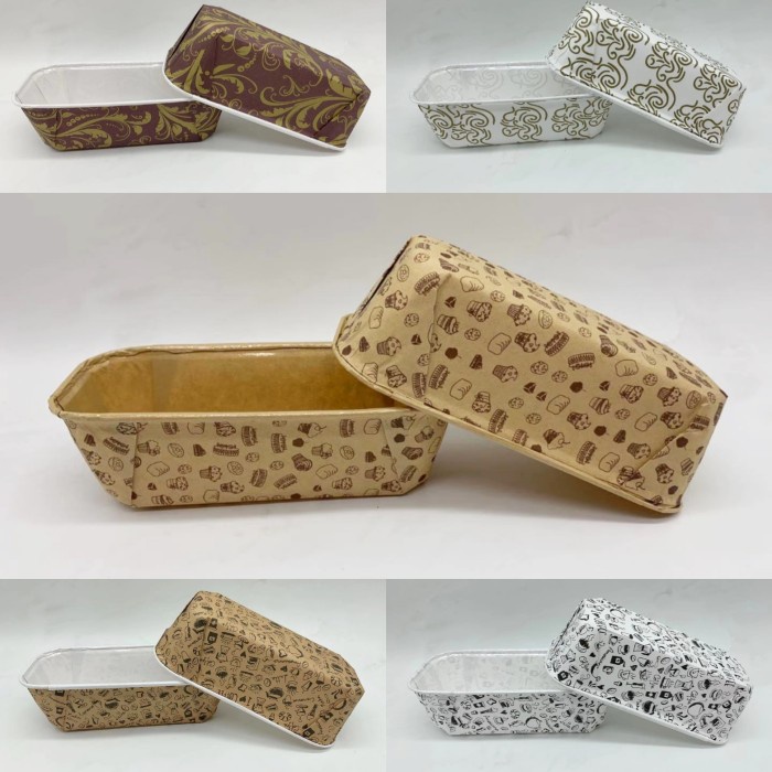 

..... 50 Pc Bread Cup Paper Loaf Pan Tempat Kertas Alas Roti Laminasi Besar