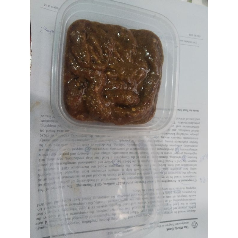 

bumbu rujak kental 1 toples pedas manis seger tanpa terasi di buat dari mesin