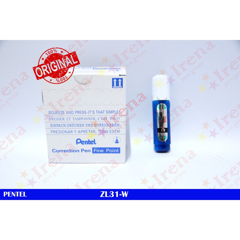 

PENTEL ZL31-W TIP EX CAIR CORRECTION PEN 12ML MURAH