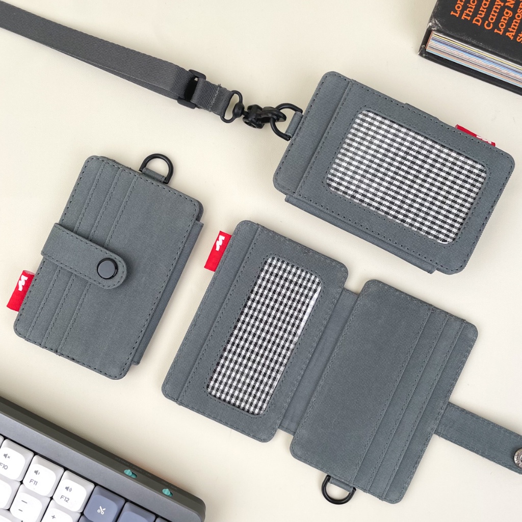 

ID Card Holder Kain Nametag Gantung Dompet Kartu Kalung Pria Wanita