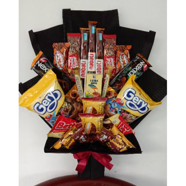 

HJ Buket Snack buket wisuda edisi coklat