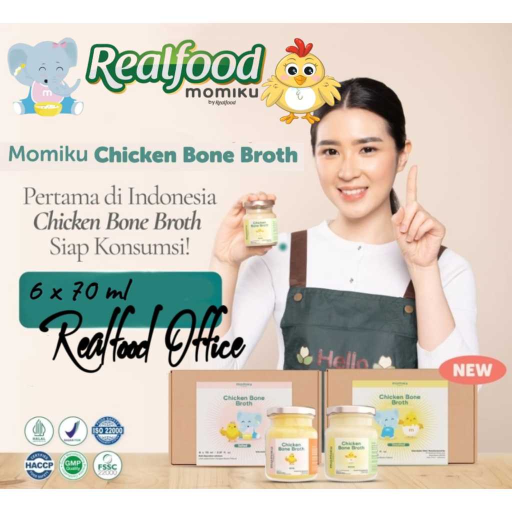 

Realfood Momiku Chicken Bone Broth ( Kaldu Tulang Ayam Trial 6 Jar ) RO