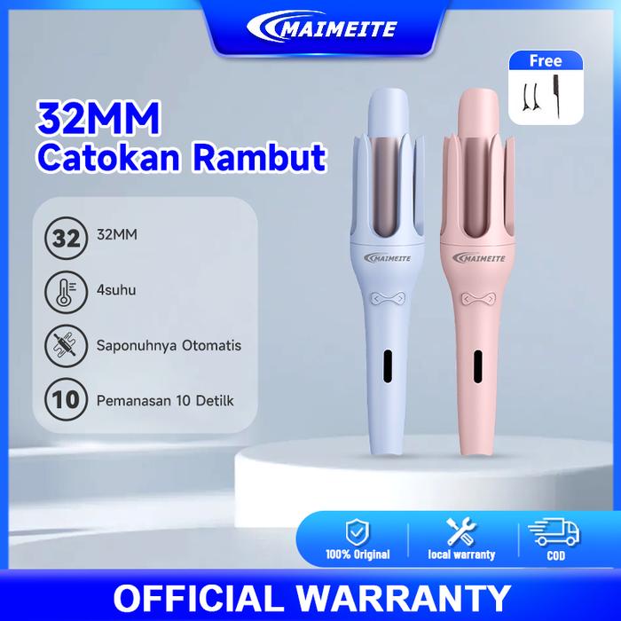 ..... Maimeite Catokan Rambut Ceramics 32Mm Catok Curly Otomatis Curly Rambut Curling Iron Ion