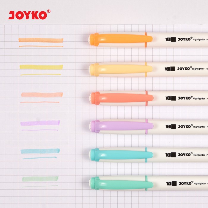 

Highlighter Joyko HL-54 Pastel Color - 6 Warna