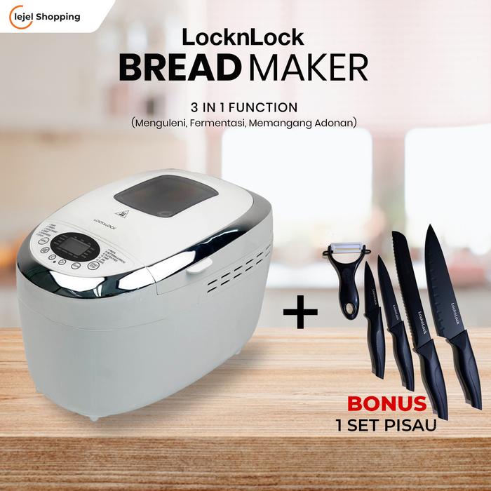 JAYAmart- LocknLock Bread Maker Membuat Roti Otomatis - Alat Pembuat Roti Otomatis