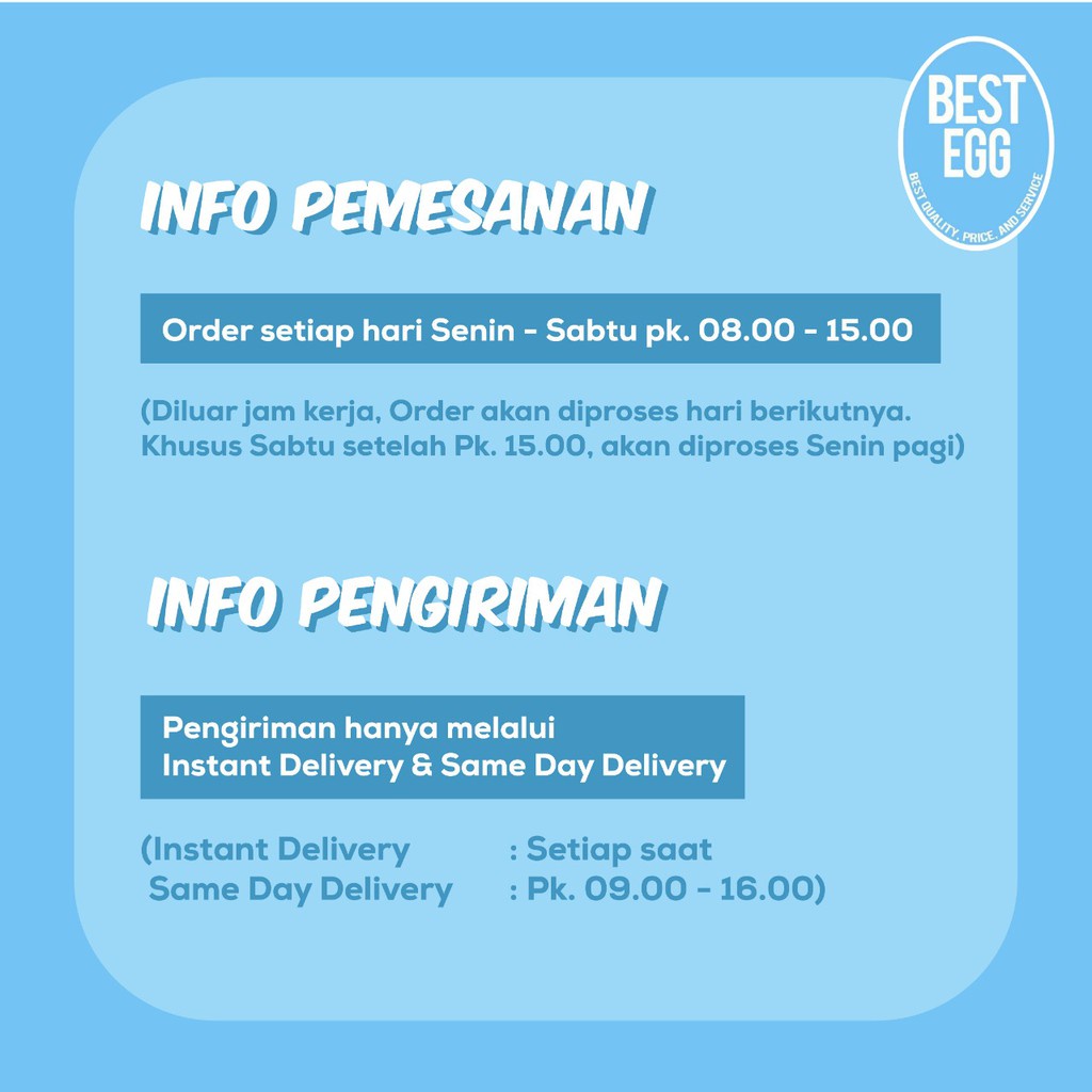 

Best Egg Telur Ayam Negeri 5Kg - Bisa Delivery Ke Seluruh Jakarta