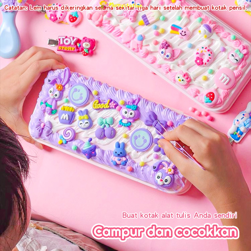 

Mumystation DIY Kotak Pensil Tempat Deco Cream Set Tempat Pensil Korea Lucu