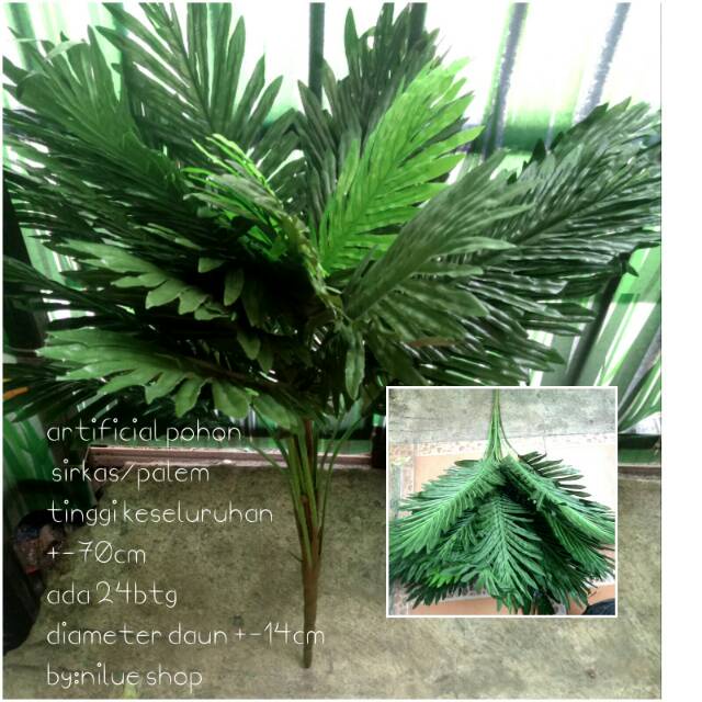 ACCMT- POHON PALEM ARTIFCIAL TINGGI 70CM/pohon siskas plastik