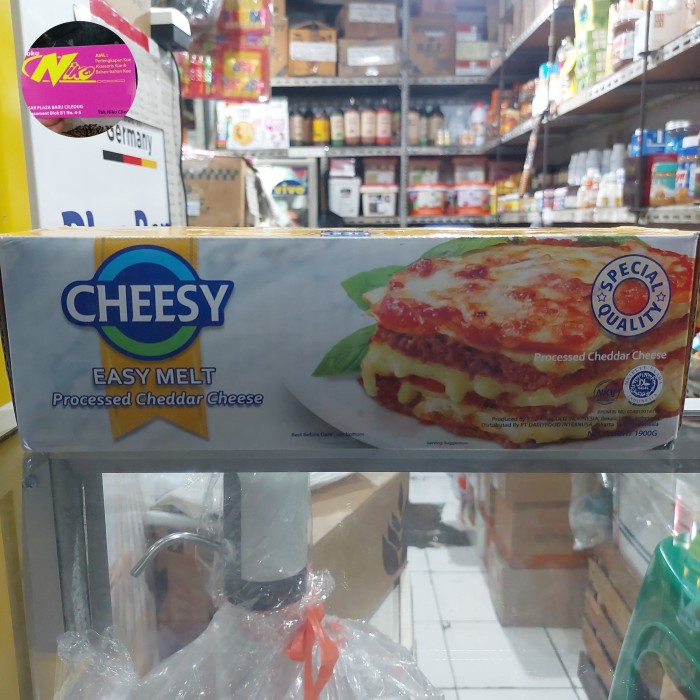 

keju cheesy easy melt cheddar 2kg khusus gojek dan grab