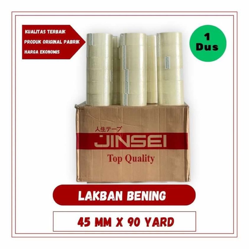 

6Pcs Lakban 45mm 90 Yard Bening Coklat Lakban 2 Inch 90 YARD OPP Packing Tape 2" Inci 90Y