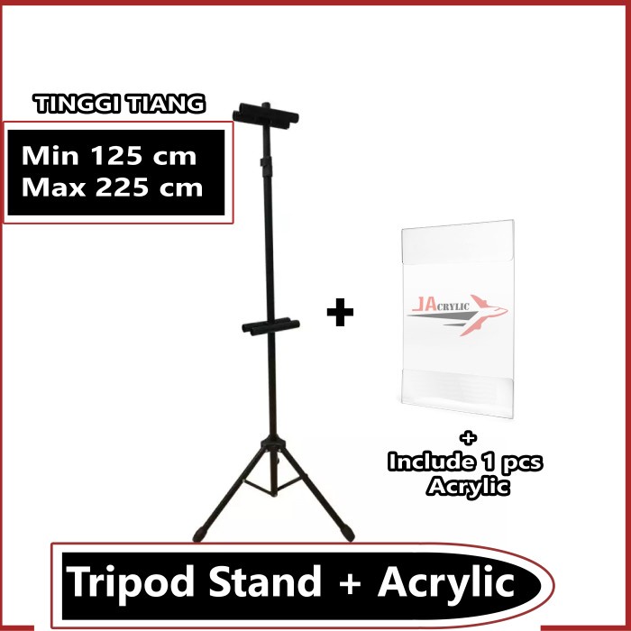TOP TRIPOD BANNER / TRIPOD STAND DISPLAY / TIANG BARCODE PEDULI LINDUNGI -
