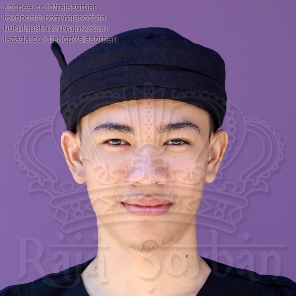 Iket Sunda Premium Candra Sumirat Hitam - Blangkon Sunda Iket Totopong Bendo Candra Sumirat Hitam