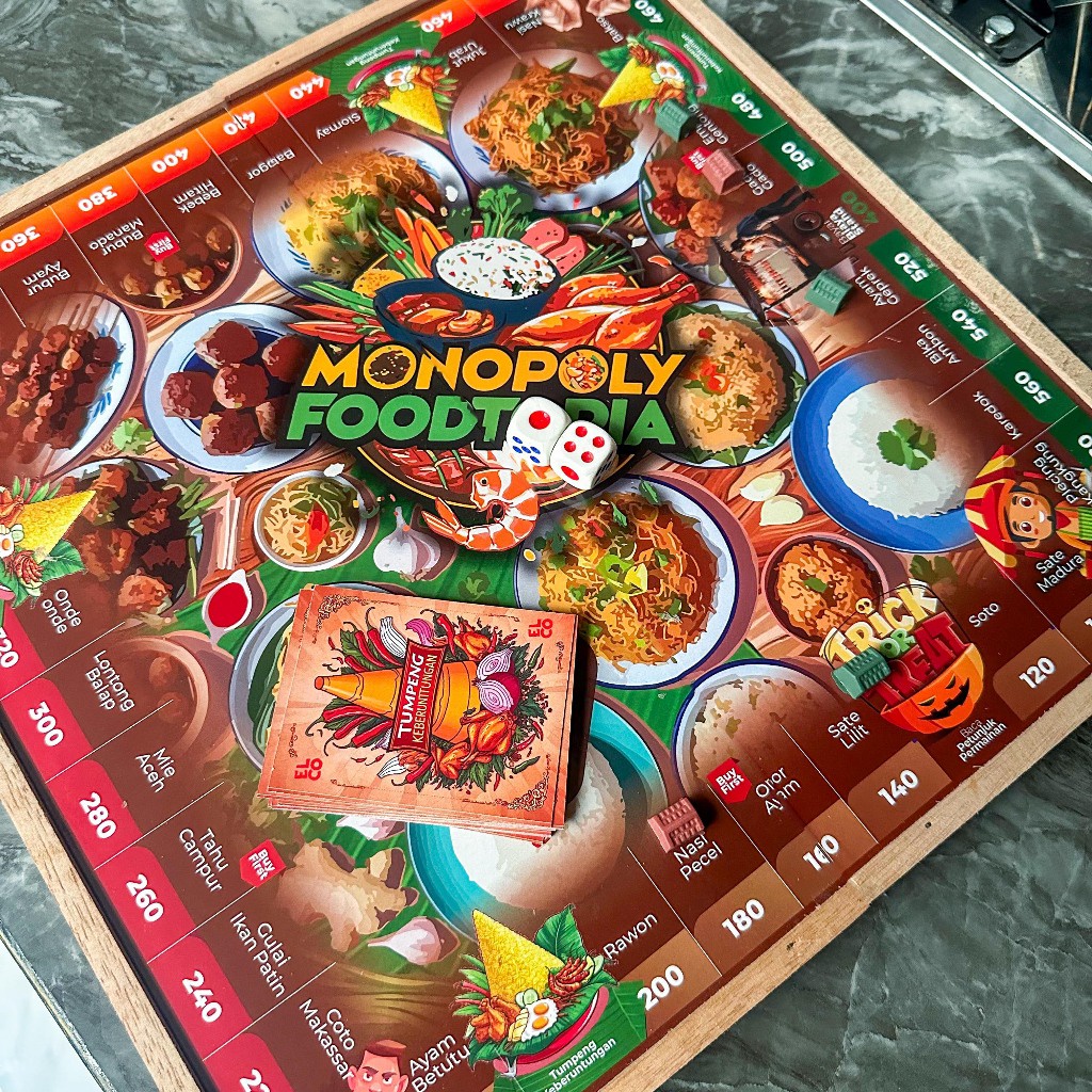 IK (Bisa COD) Monopoli Indonesia FoodTopia by Elco (Permainan Monopoli Bahasa Indonesia)
