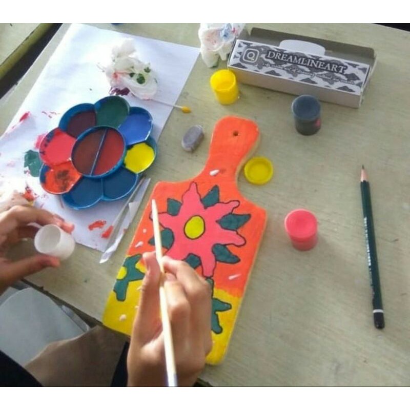 Premium [Termurah] Talenan Lukis / Talenan / Talenan Hias / Ragam Hias Kayu / Paket Lengkap
