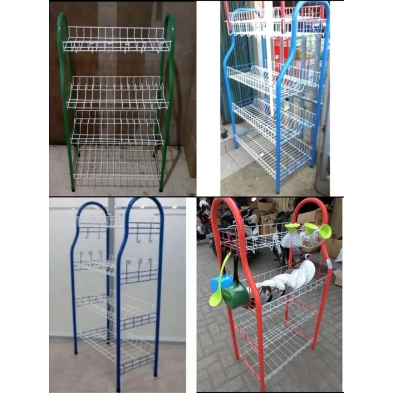 Termurah Rak Wastafle Cuci Piring / Rak Piring Wastafle Stainless 4 Susun Rak Piring Jadul