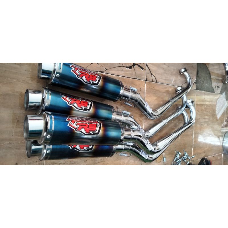 Bergaransi Knalpot Racing R9 Mugello Motor Mio Sporty /Smile/J/Soul Gt 113 /115 /125 / Xeon Gt 125 /