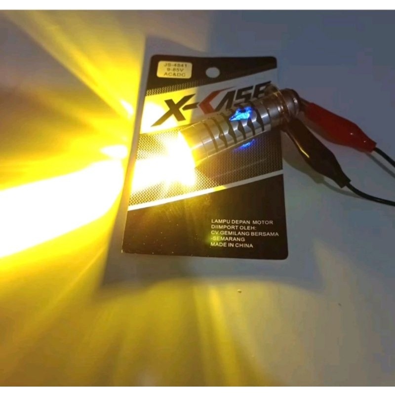 Gratong Lampu Led Depan Motor Bebek Matic H6 2 Mode Putih Kuning Jauh Dekat Super Terang - Headlamp