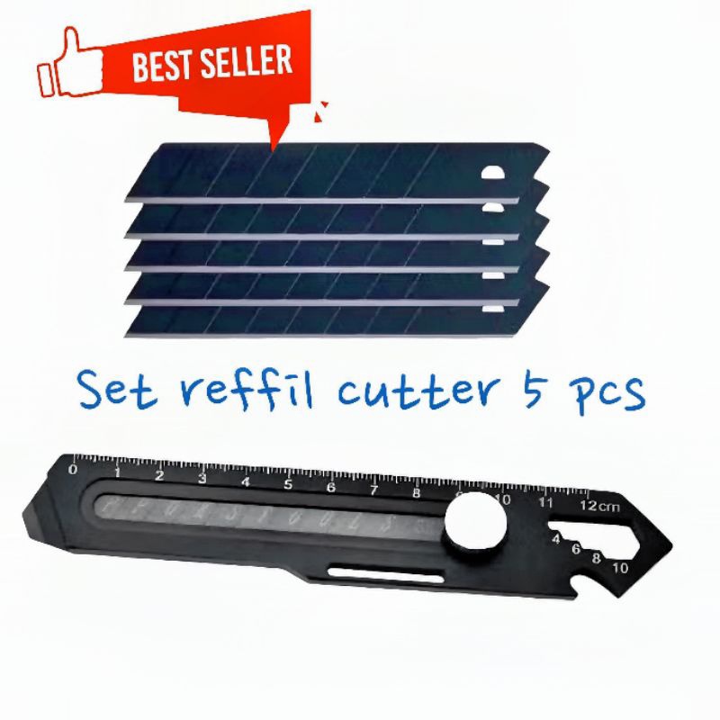 

6 in 1 Pisau Cutter Stainles steel 18 mm Multipungsi prokstools