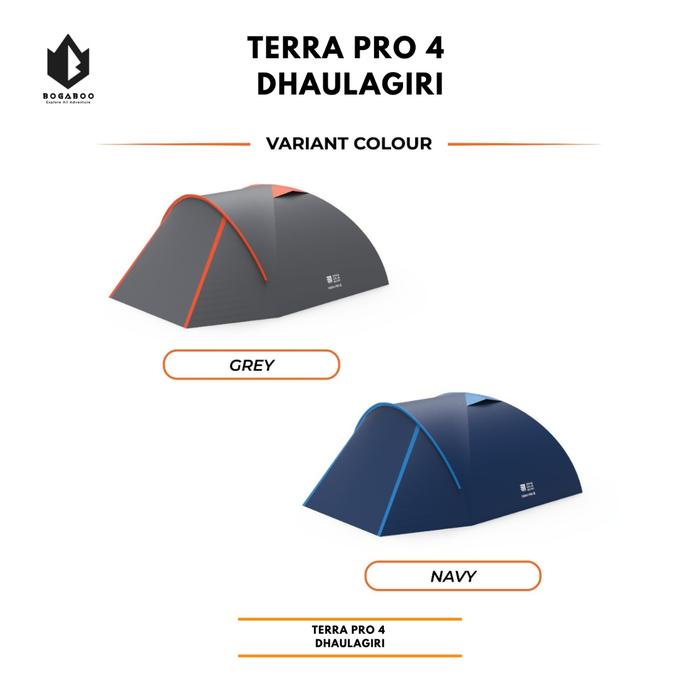BISA COD Tenda Dhaulagiri Terra Pro 4 - Tenda Kemping - Tenda Camping 4 Person - Tenda Double Layer