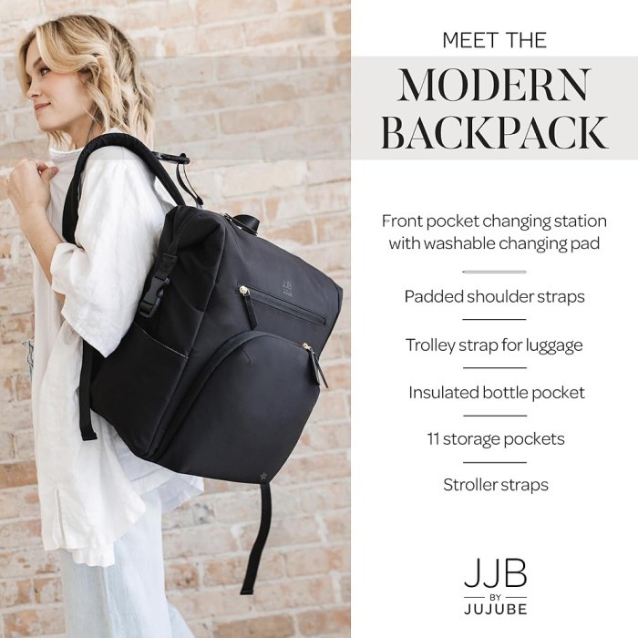 Jujube Modern Backpack - Perlengkapan Bayi Baby With Changing Pad Tas - Asli