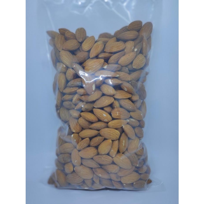 

500gr Kacang Almond Mentah Premium Utuh - Whole Raw Almond - Size Besar 27-30 - Mentah - Blue