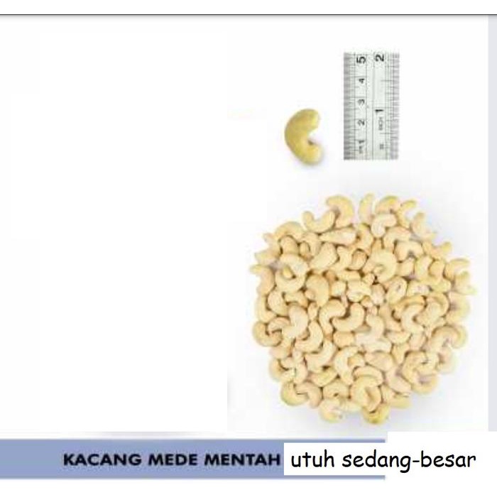 

500gr Kacang Mede Sulawesi - Mentah dg Varian Besar/ Jumbo - Sedang Besar- Belah 2