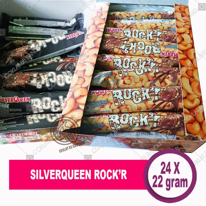 

SilverQueen Rock'r Box 24 Pcs X 22gr Chocolate, Coklat Silver Queen Rock r Mede Dark