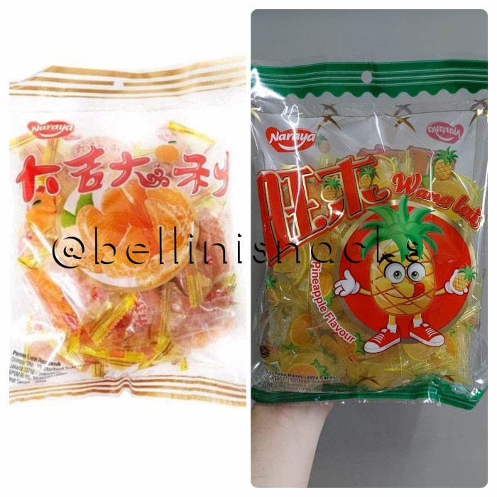 

Permen Jelly Nanas Naraya 400gr Jelly Imlek Pineapple Jelly Xinjia