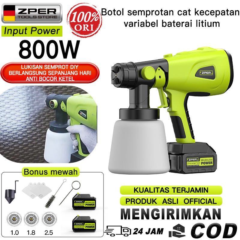 UM1 ZPER Alat cat Semprot listrik spraygun kompresor mini cat airbrush semprot cat baterai Kompresor