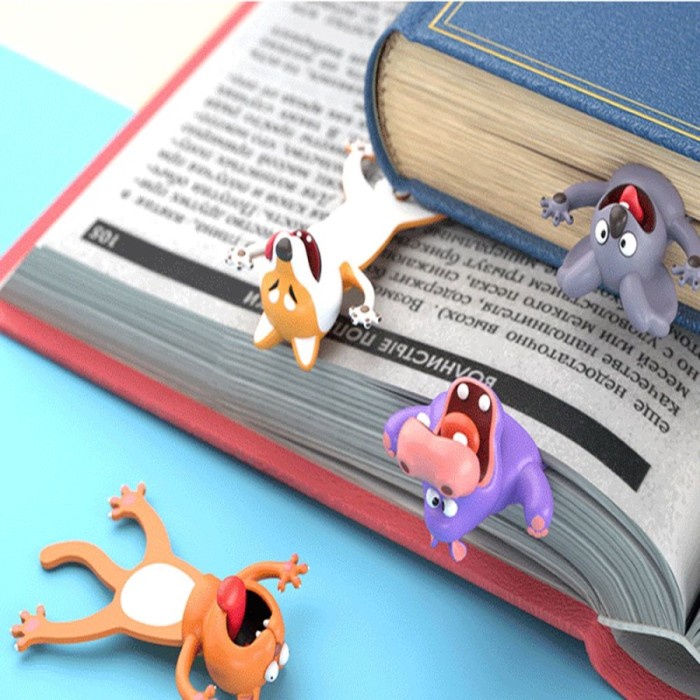 

HJK Pembatas Buku Bookmark 3D Animals Funny Cute Binatang Lucu