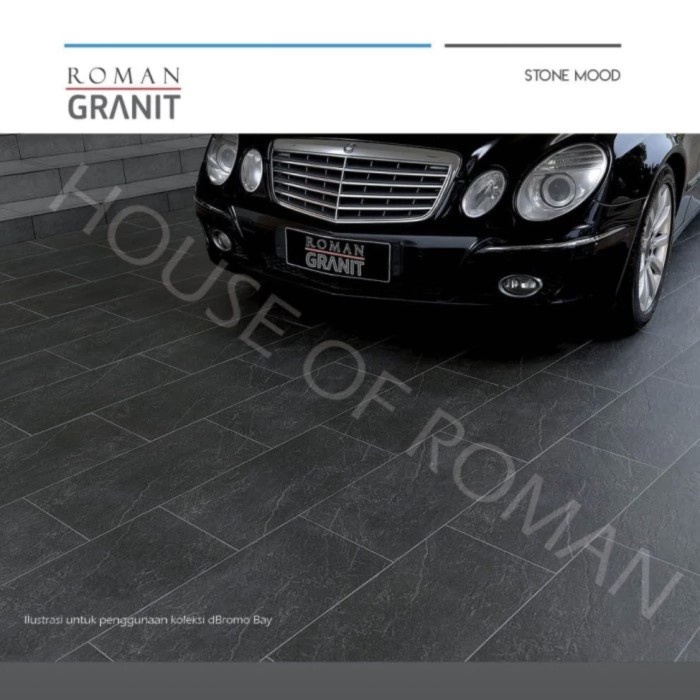Granit Carport 30x60 Hitam Kasar/Keramik Garasi Roman/Roman Granit dBromo Bay GT635515R/Keramik