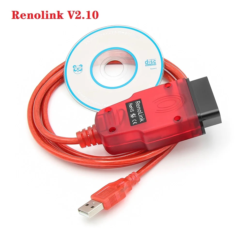 SALE Renolink V2.10 OBD2 ECU Programmer Tool Key Coding ECM Reno Link for Renault OBDII Car Diagnost