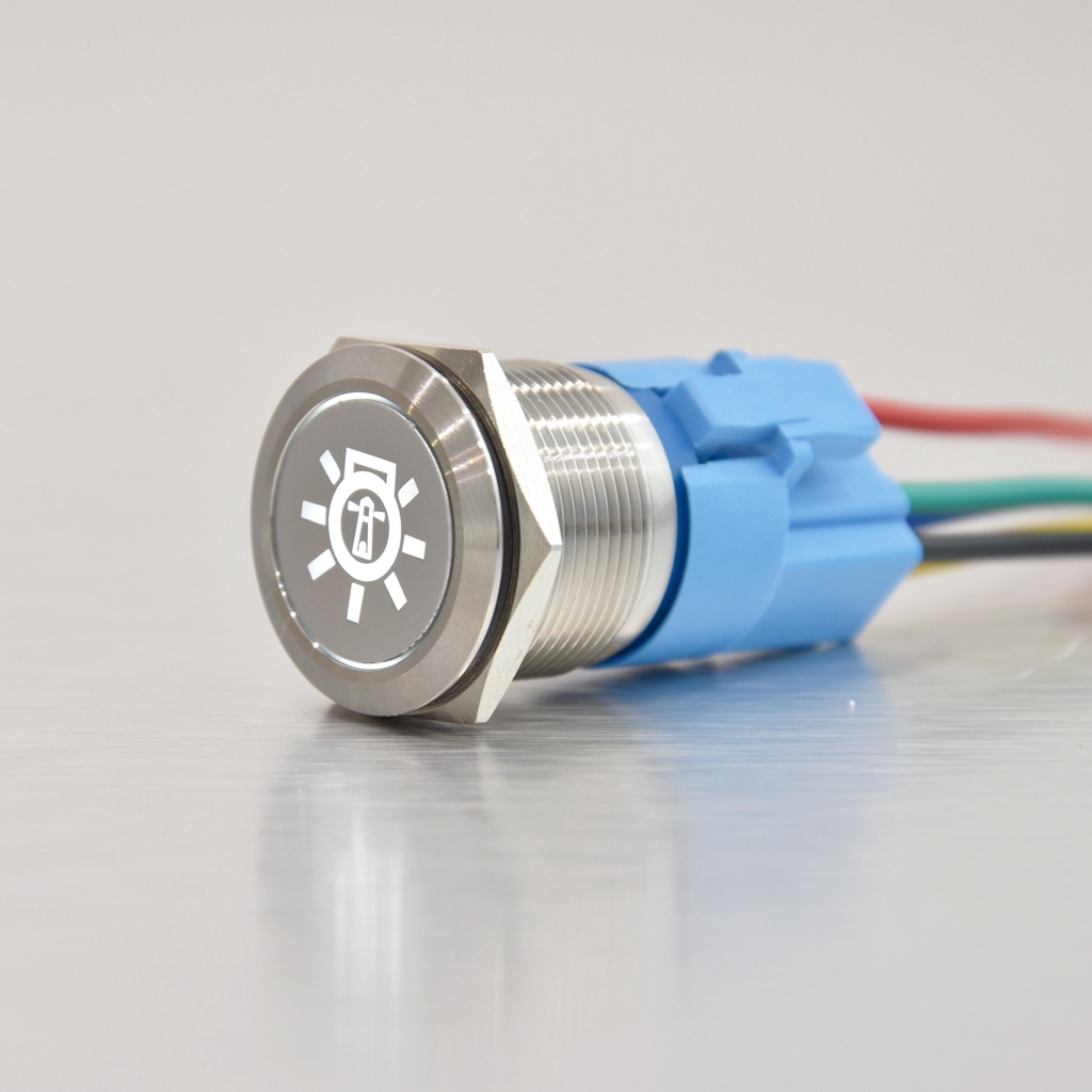 SALE ABILKEEN Customized Navigation Lights Illuminate Metal Push Button 22MM Flat Head Push Button S