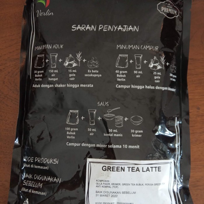 

(Good) Verlin powder drink rasa green tea latte. Enak dan .